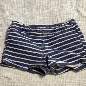 Old Navy Blue and White Striped Pixie Shorts